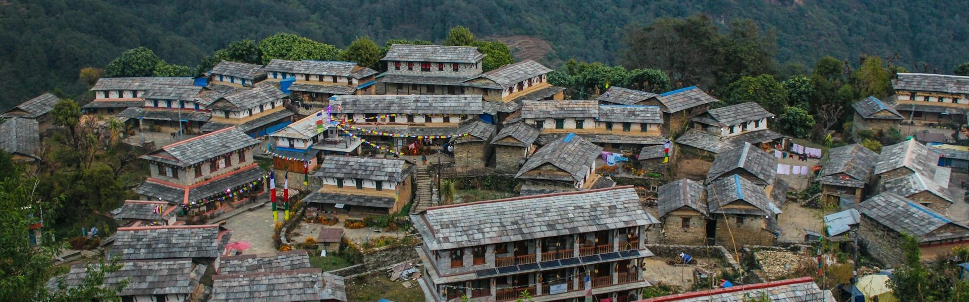 Village gurung traditionnel sur le trek du camp de base de l’Annapurna