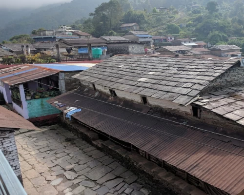 Traditional House Stoneslap Rooftop Houses X